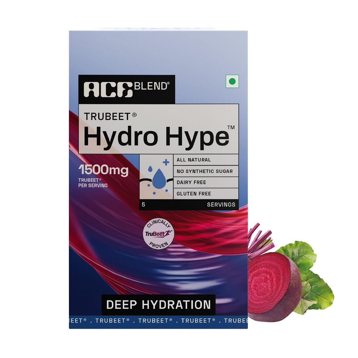 

Ace Blend Hydro Hype™ 5 sachets| Proven To Increase Energy & Blood Flow | Instant Hydration | Full-Spectrum Electrolytes | Beetroot Extract | Multi...