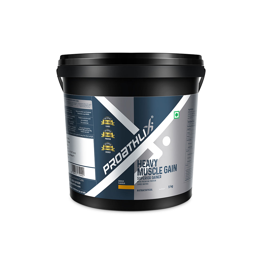 

Proathlix Heavy Muscle Gain (Mango) 5 Kg