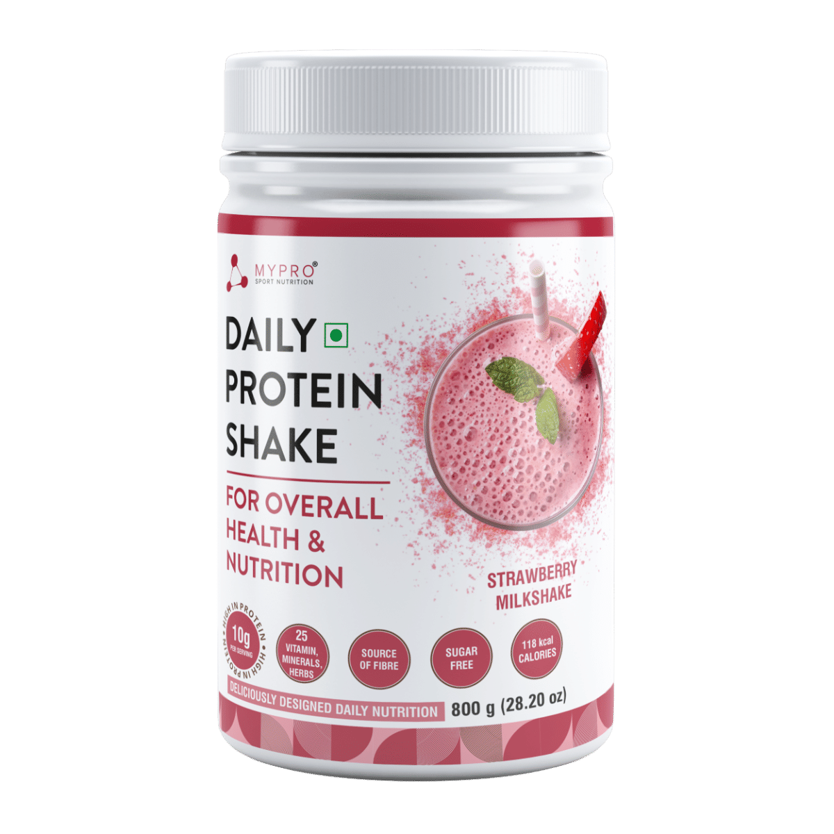 

Mypro Sport Nutrition Daily Protein Shake 118 kcal Calories,25 Vitamin,Minerals & 7 Herbs,Provide Energy,Support Immunity & bone Health-For Men & W...