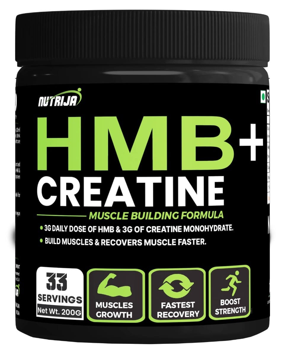 NutriJa HMB + Creatine Supplement - Natural Muscle Building Formula 3g HMB & 3g creatine | Supports Muscle Growth, Enhances Performance, Improves Workout Recovery-picture-31
