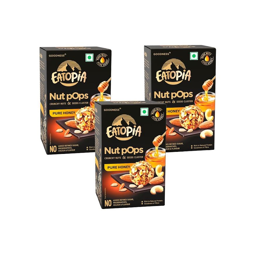 

Eatopia NutPops Dry Fruits Healthy Snacks with Nuts, Seeds & Honey | Sugar Free High Protein Breakfast Snack | Energy Bar Replacement | No Artifici...
