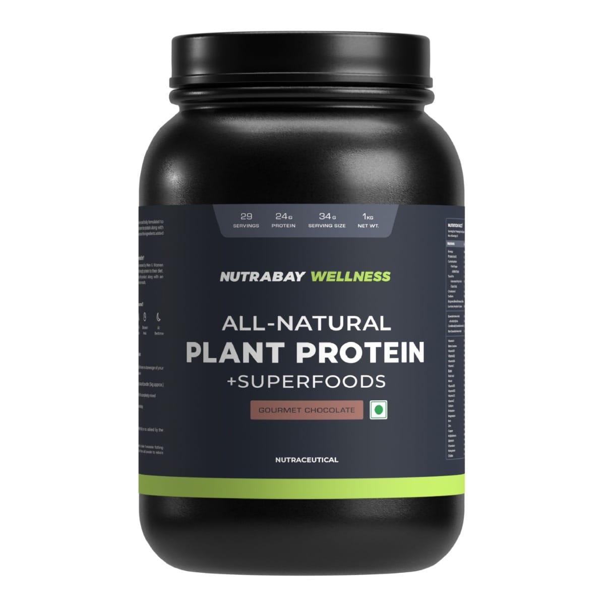 Nutrabay Wellness All Natural Plant Protein 24g Protein (Pea Protein