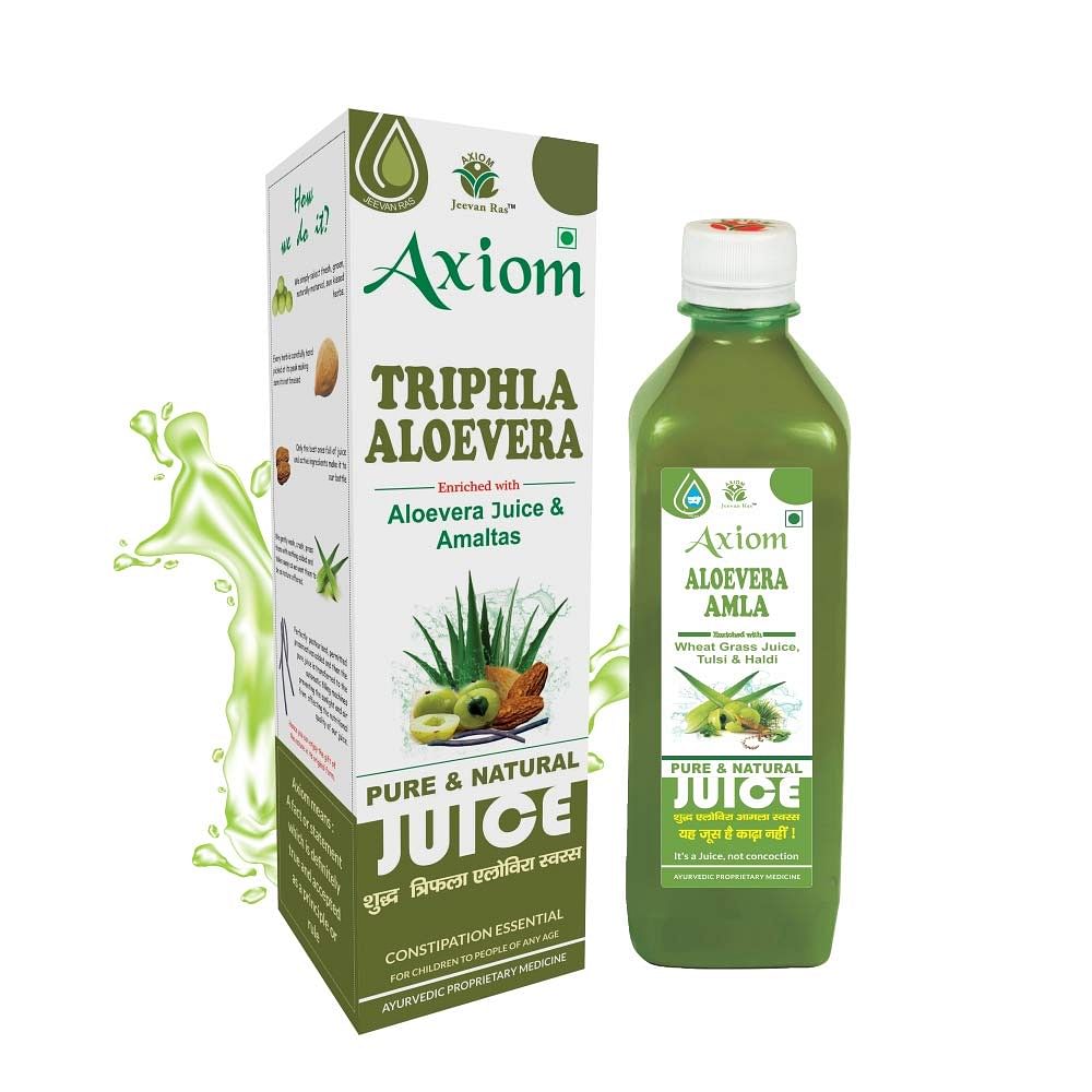 

Axiom Triphala Aloevera Juice|Supports Digestive Function|Helps in Boost Immunity - 500ML (Pack of 2)