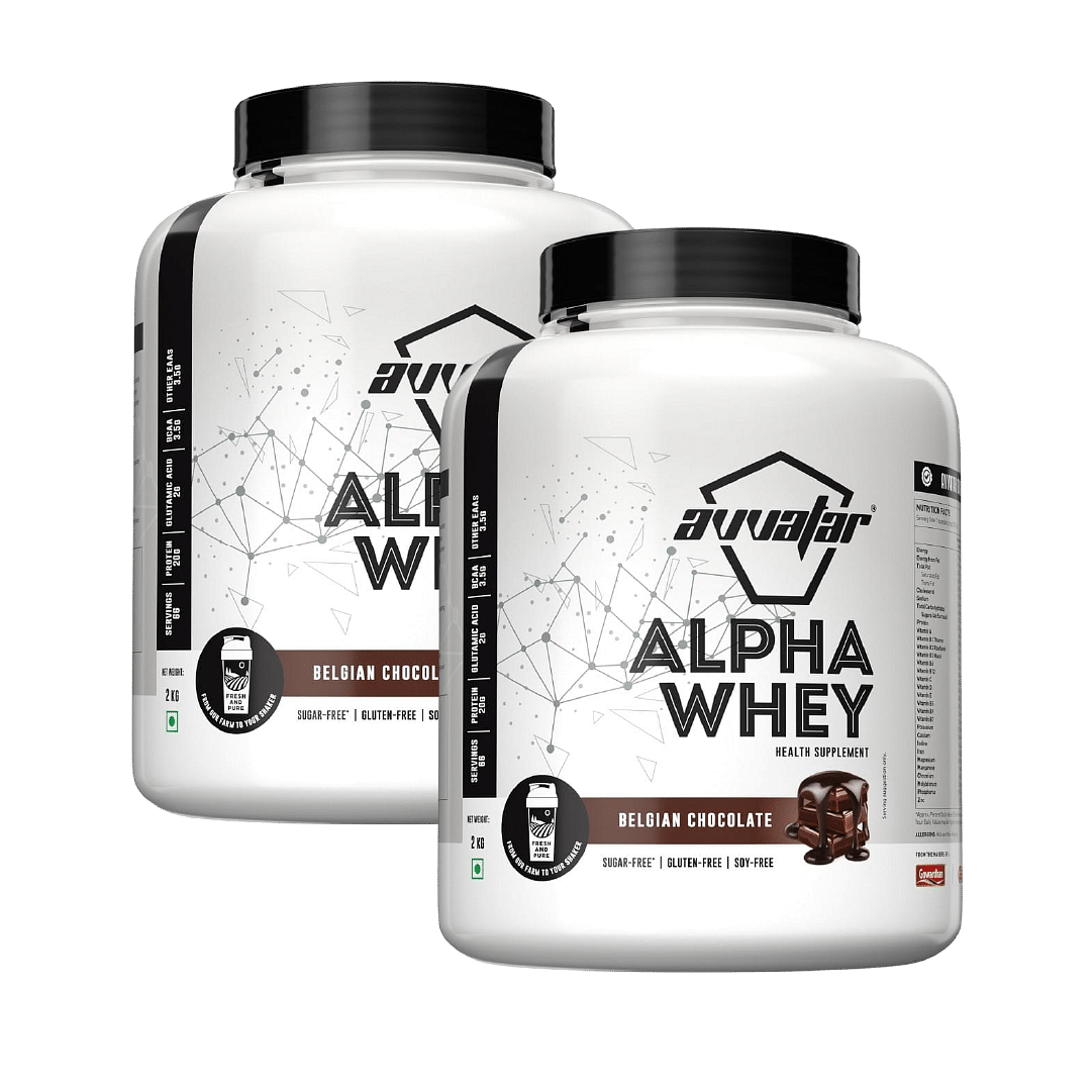 

Avvatar Alpha Whey 2Kg | Belgian Chocolate | 66 Servings | 20G Protein Pack Of 2