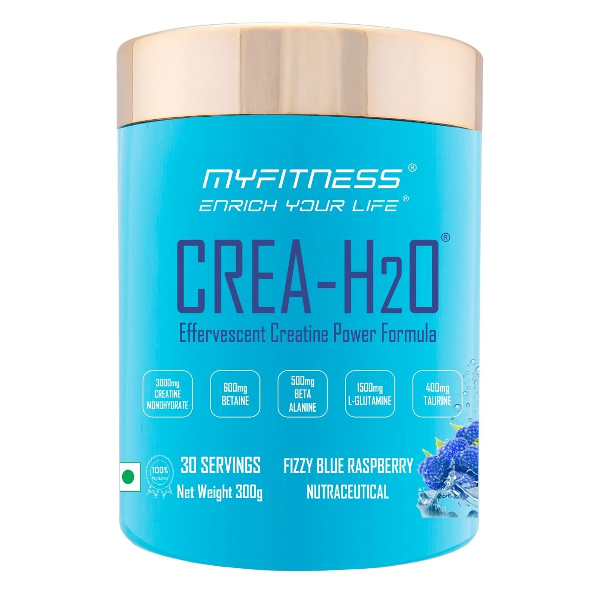 

MYFITNESS ® CREA-H2O Creatine Monohydrate 30 Servings| 3000mg Creatine Monohydrate|600mg Betaine|500mg Beta Alanine|500mg L-Glutamine|600mg Electro...