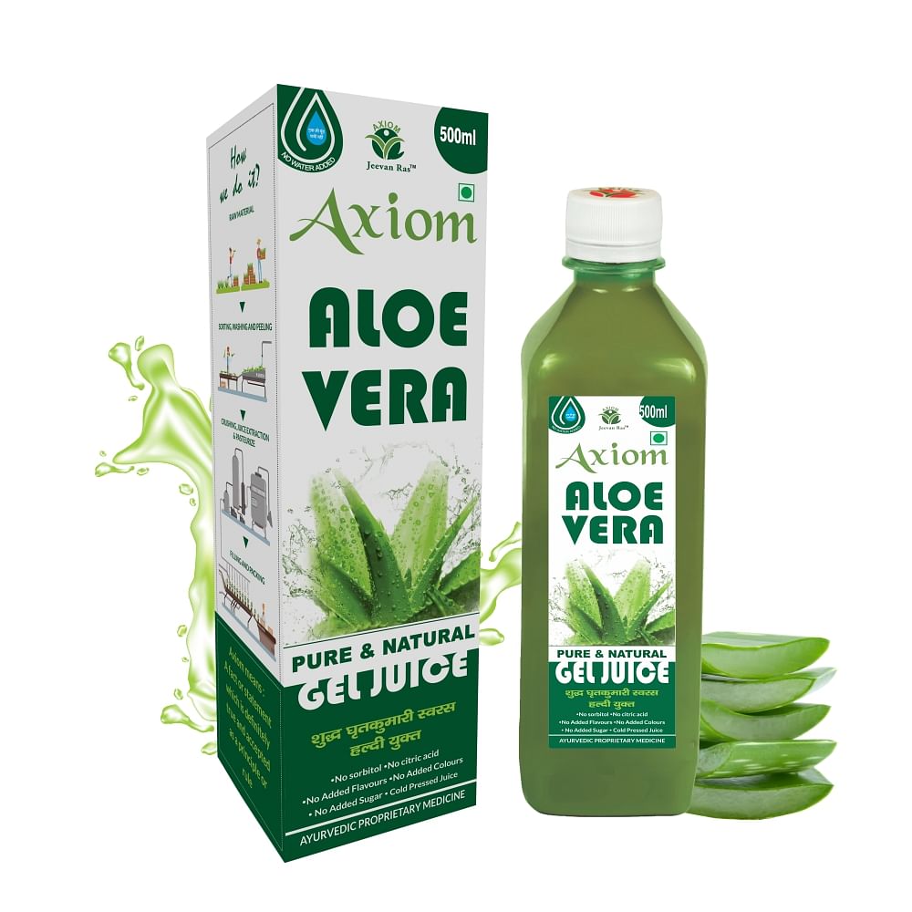 

Axiom Aloevera Juice For Glowing Skin and Healthy Hair| Natural Juice For Immunity Booster|Made With Cold Pressed Aloe Vera - 500ml