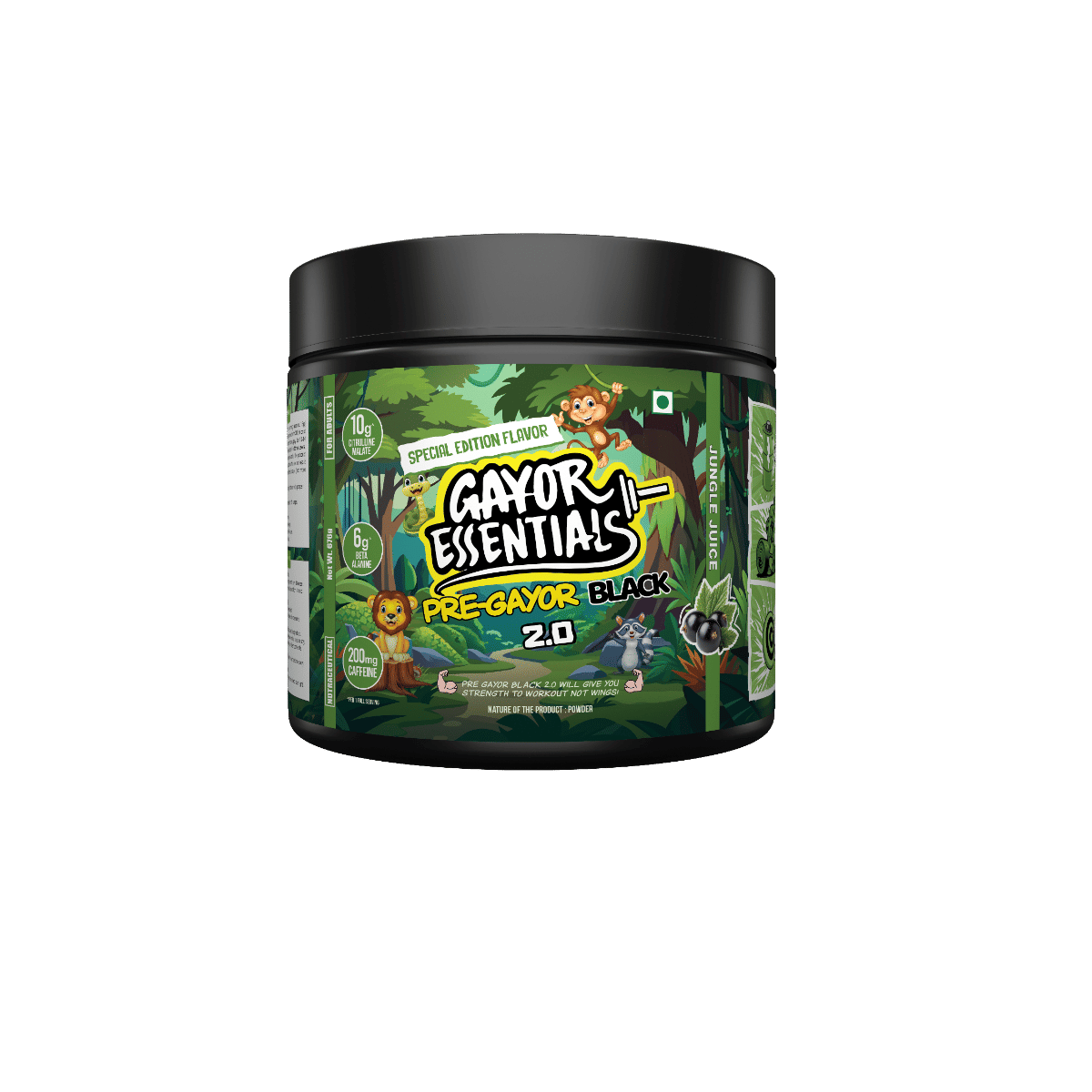 

Gayor Essentials Pre Gayor Black 2.0 Optimally Dosed Advanced Pre Workout 10 g Citrulline Malate 6 g Beta Alanine 200 mg Caffeine L-Theanine Energy...