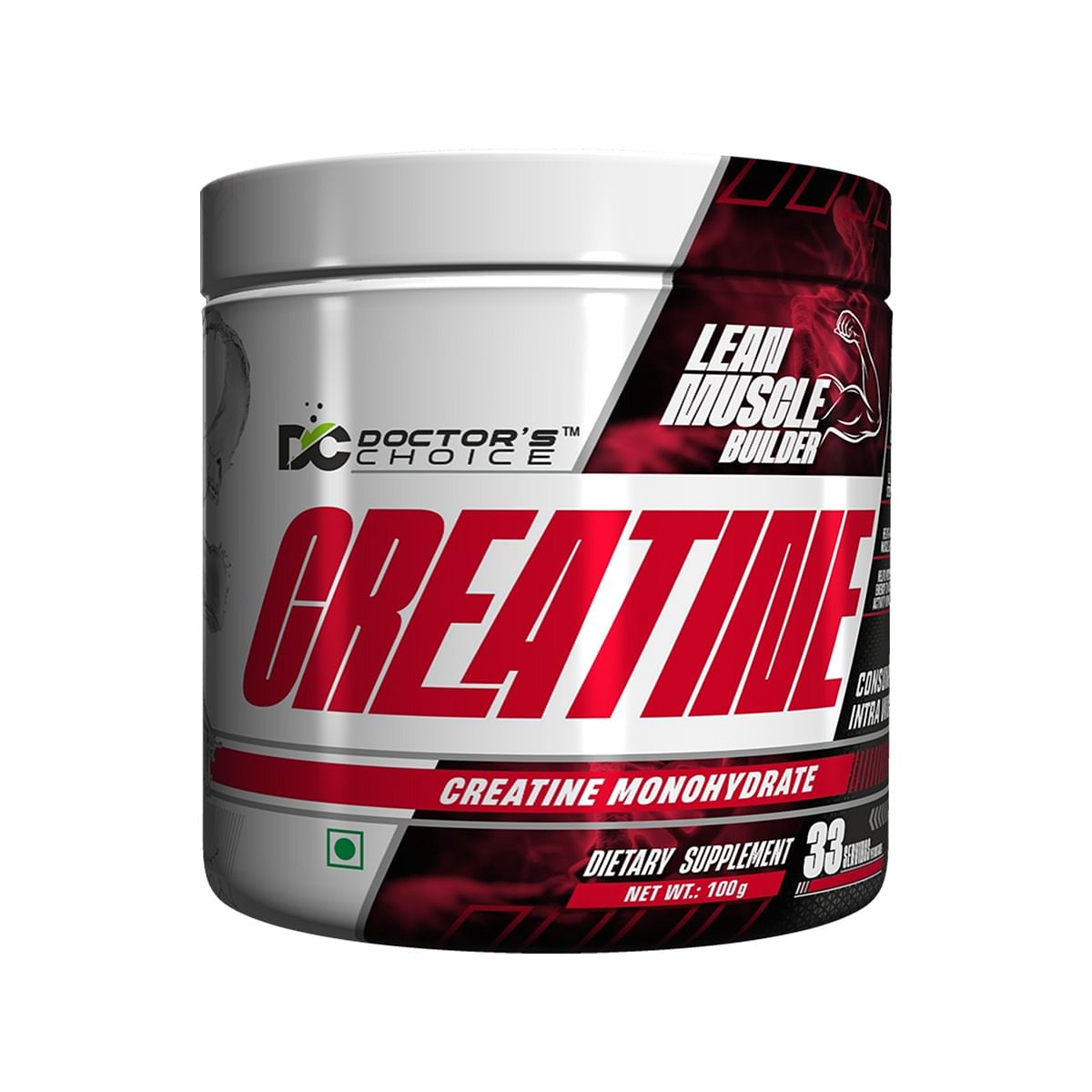 

DC DOCTOR'S CHOICE Creatine Monohydrate, Highest Grade, Fast Dissolving & Rapidly Absorbing Creatine helps Muscle Endurance & Recovery 33 Serving 1...