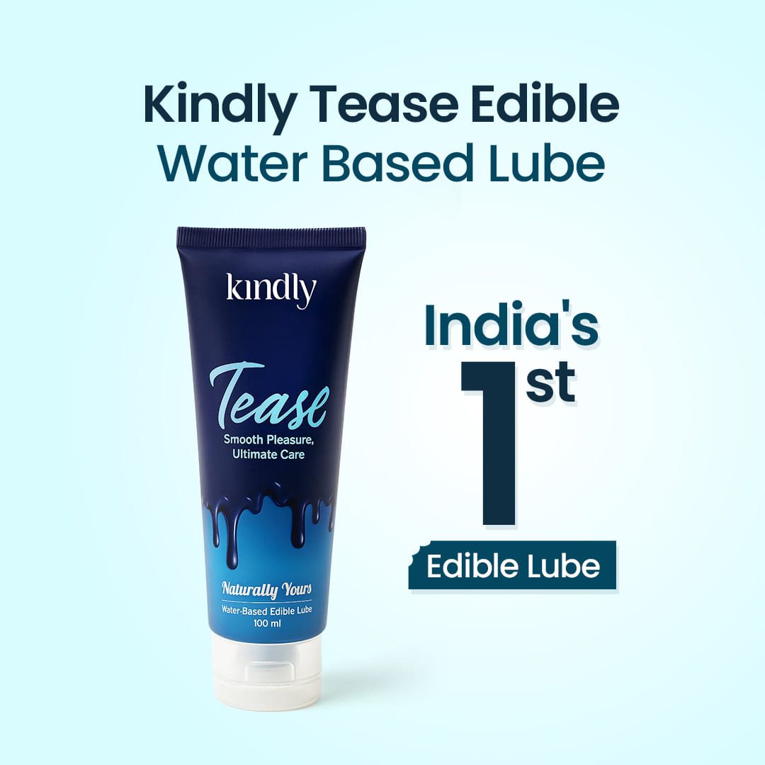 Kindly Tease Lubes for Men, 100 ML | Suitable with Condoms, honeymoon kit & sex toys for men