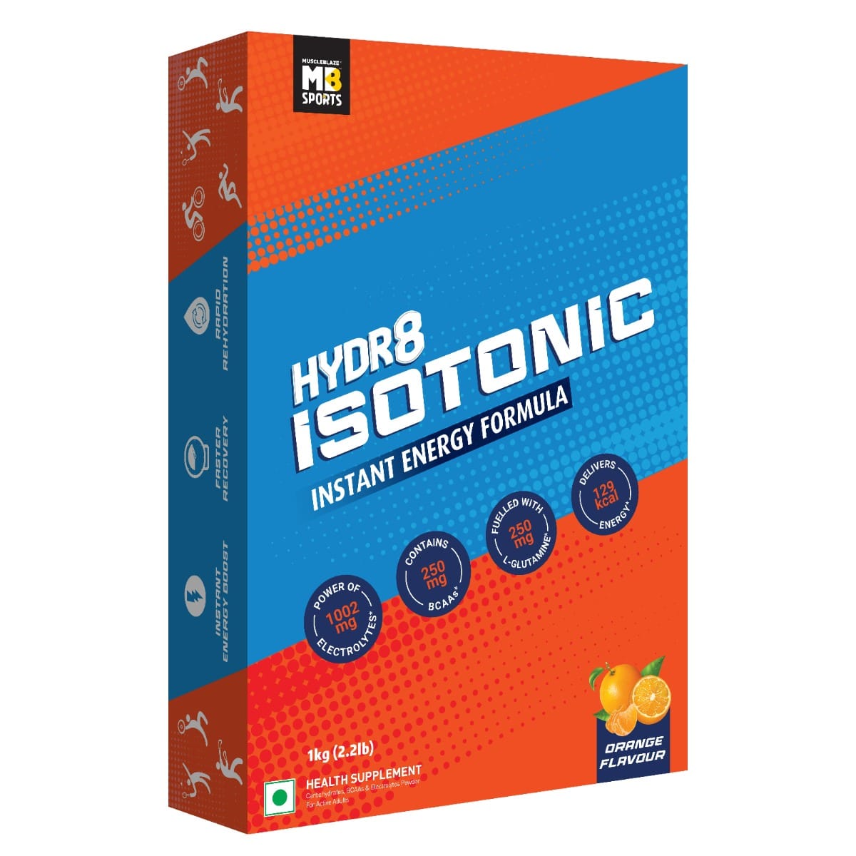 

MuscleBlaze Fuel One Sports Hydr8 Isotonic Instant Energy Formula | For Rapid Rehydration (Orange, 1kg)