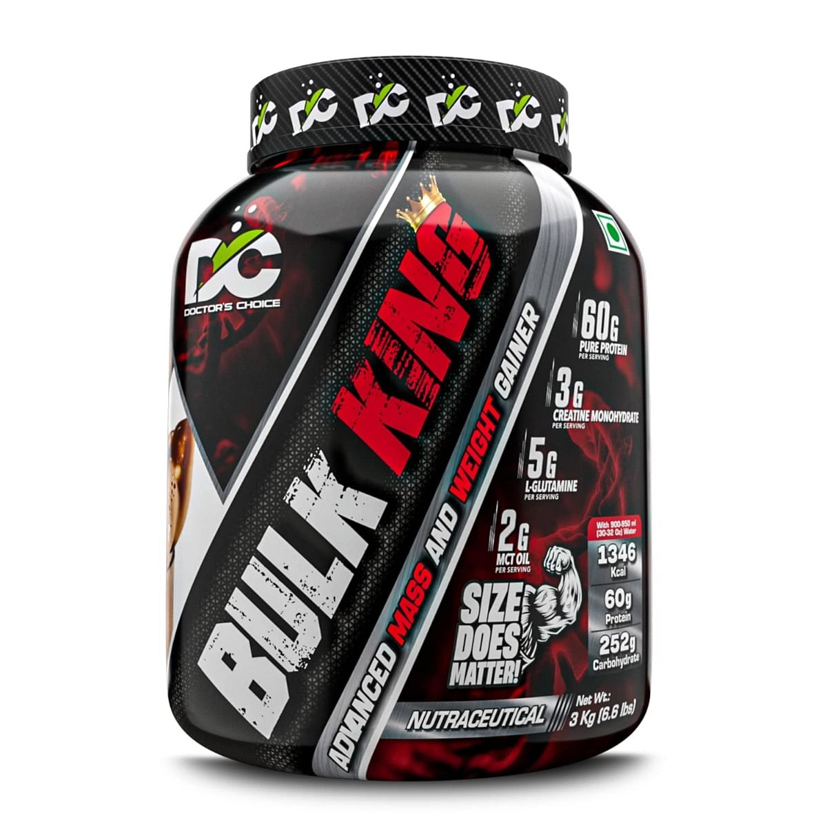 

DC DOCTOR'S CHOICE Bulk King Advanced Mass Gainer and Weight Gainer for bulking (Choco Brownie Fudge, 3Kg)