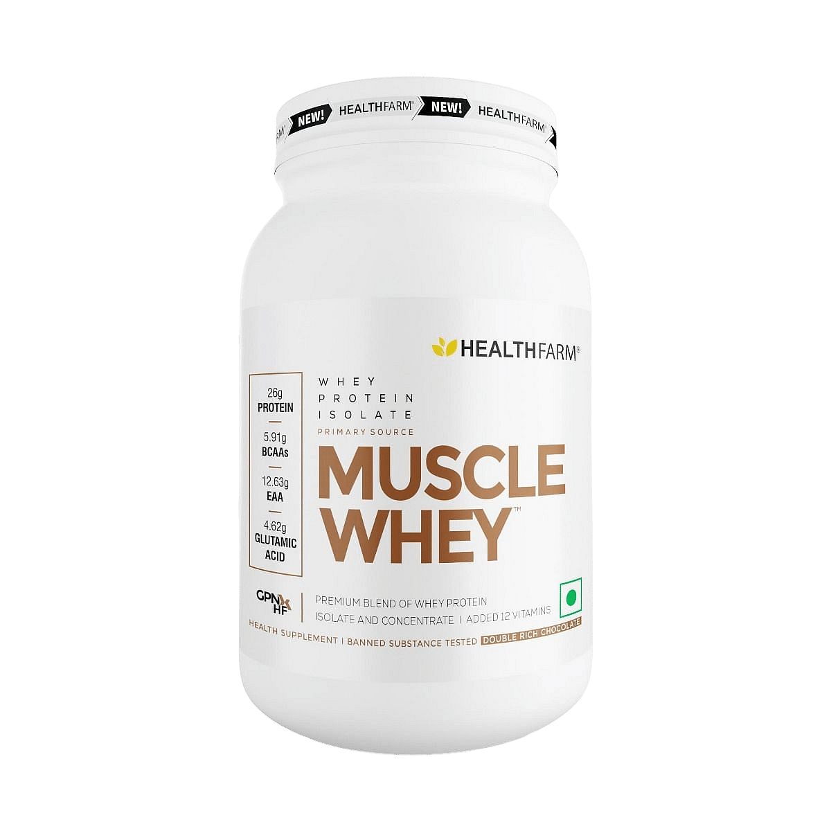 

Healthfarm Muscle Whey protein (Double Rich Chocolate, 1kg)