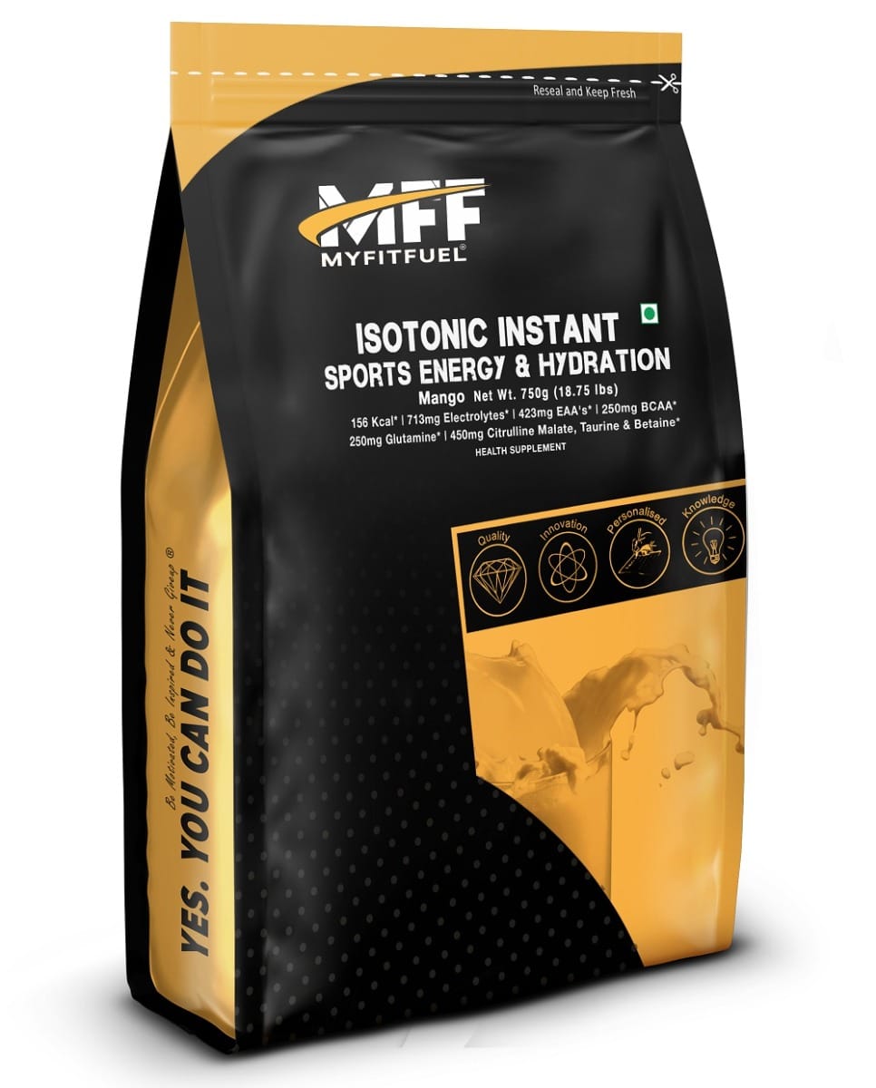

MyFitFuel Isotonic Instant Sports Energy Hydration+ BCAA, EAA, 17 Ingredient- 750g, Mango