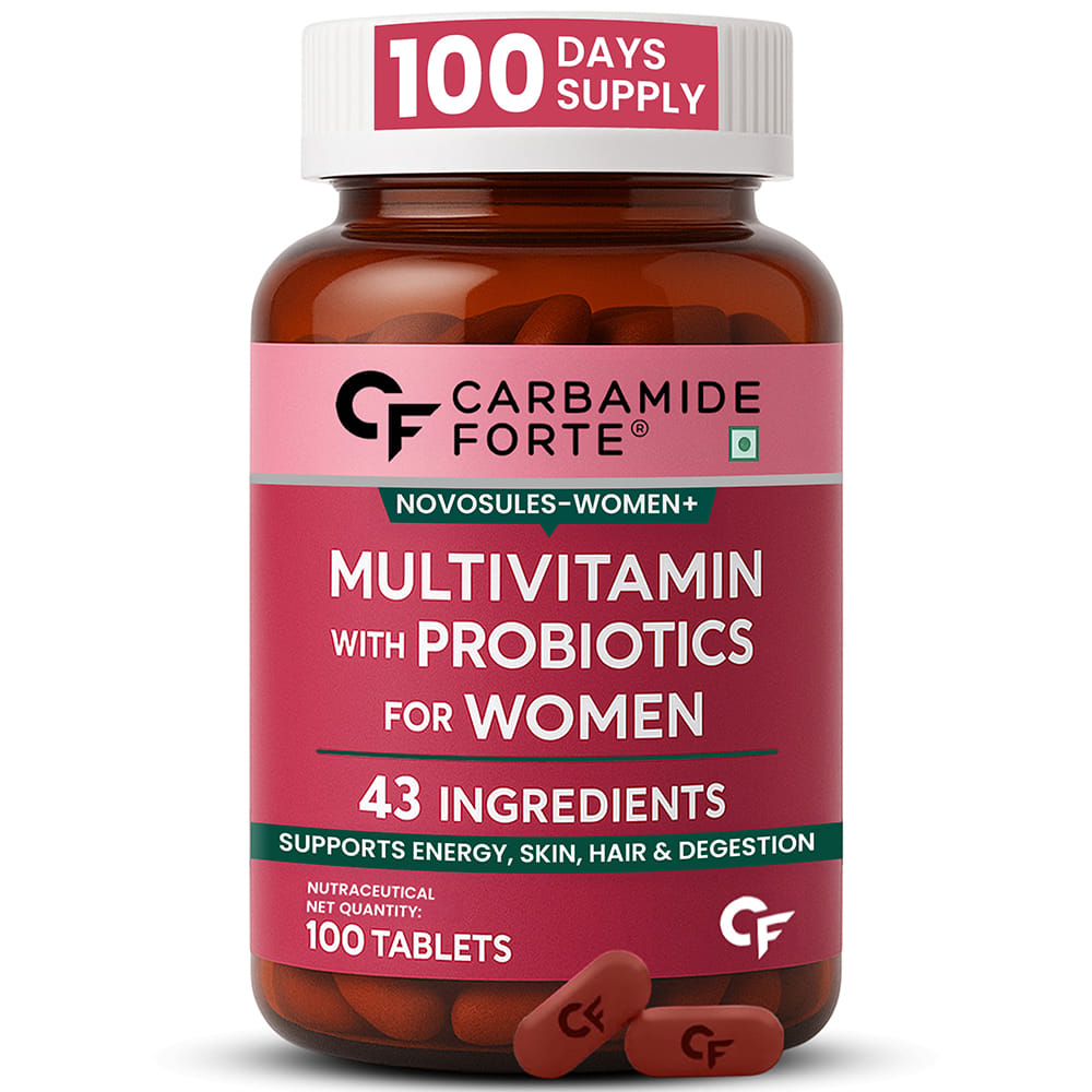 

Carbamide Forte Multivitamin Tablets for Women with 43 Ingredients -100 Veg Tablets Support energy, Skin, Hair and Digestion