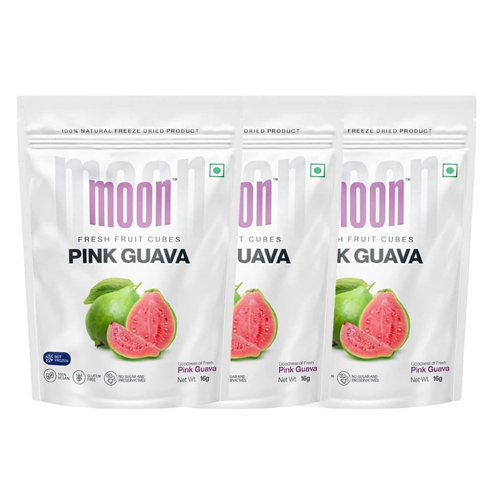 

Moon Freeze Dried Guava | No Preservatives, No Added Sugar, Healthy Dried Fruit | 100% Natural, Vegan, Gluten Free Snack for Kids and Adults | 16 g...