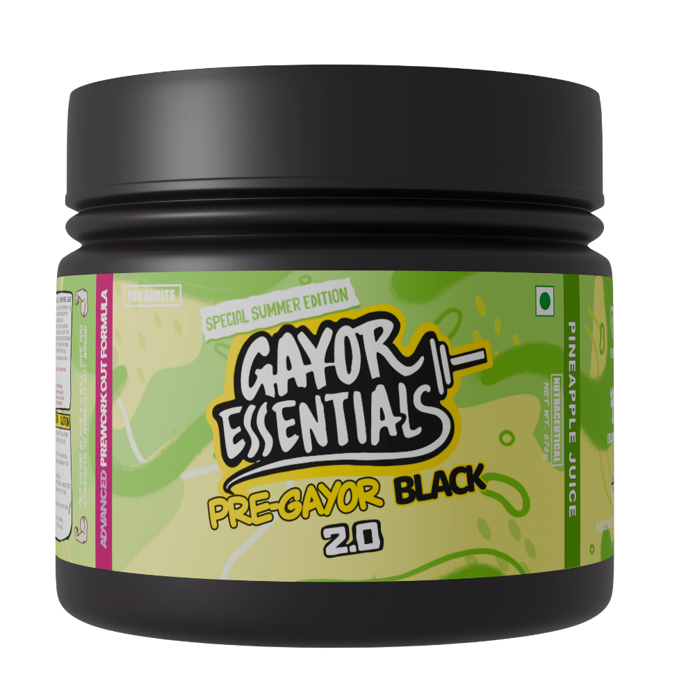 

Gayor Essentials Pre Gayor Black 2.0 Optimally Dosed Advanced Pre Workout 10 g Citrulline Malate 6 g Beta Alanine 300 mg Caffeine L-Theanine Energy...
