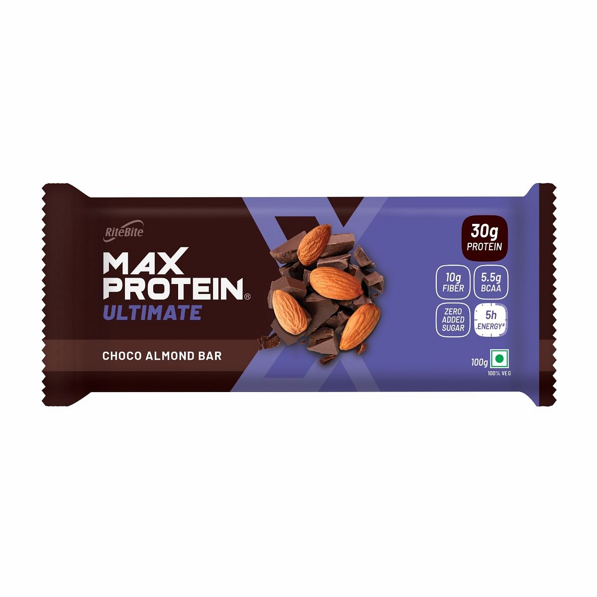 

RiteBite Max Protein Ultimate Choco Almond 30g Protein Bar - 100g