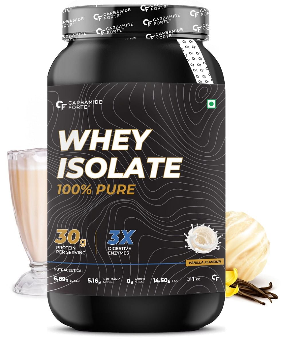 

Carbamide Forte Whey Isolate Protein Powder - With Added Multivitamin & Minerals - Vanilla - 1Kg