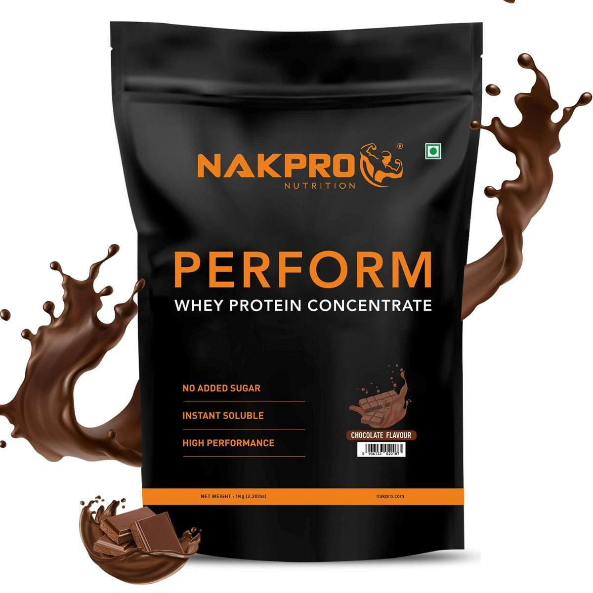 NAKPRO Perform Whey Protein Concentrate 1kg Chocolate