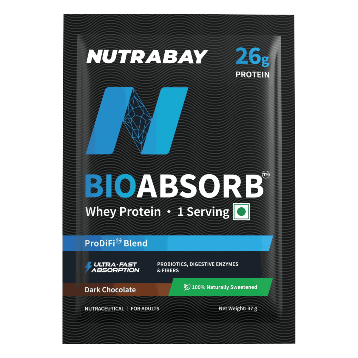 

Nutrabay BioAbsorb™ Whey Protein Powder - 37gm, Dark Chocolate