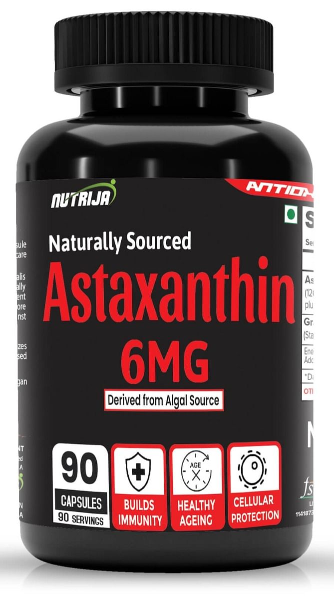 

NutriJa Astaxanthin 6mg Capsules – Naturally Sourced from Algae, Antioxidant Supplement | Supports Cardiovascular Health, Support Healthy Ageing. (...