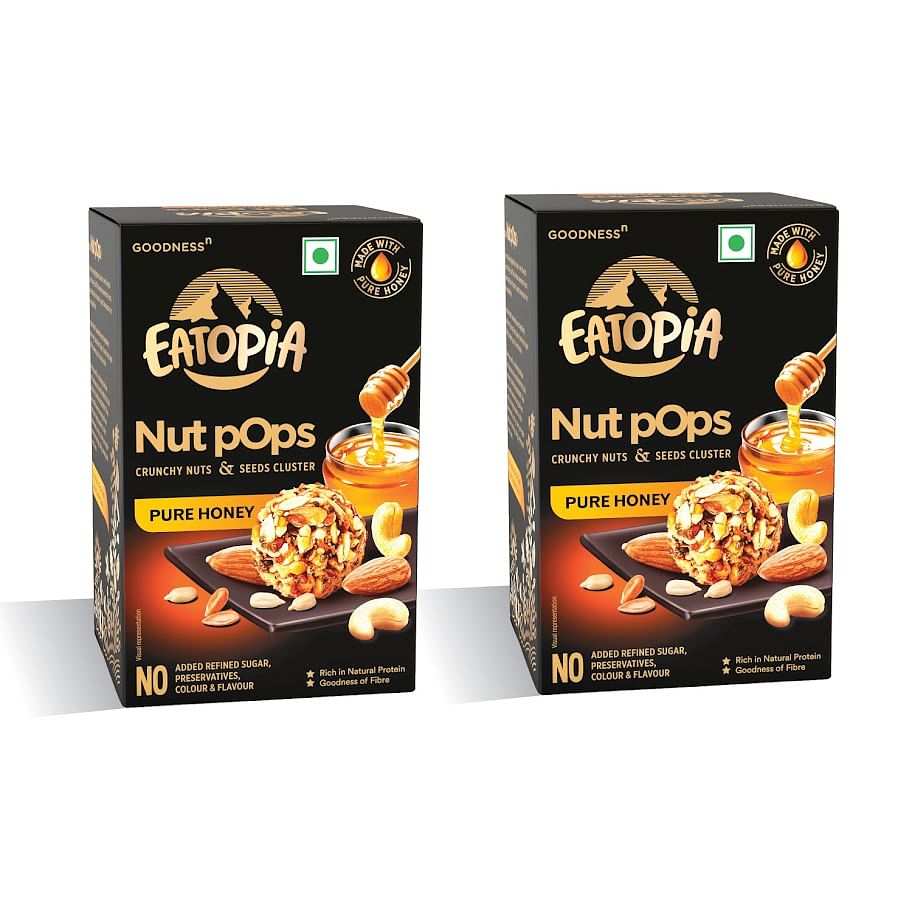 

Eatopia NutPops Dry Fruits Healthy Snacks with Nuts, Seeds & Honey | Sugar Free High Protein Breakfast Snack | Energy Bar Replacement | No Artifici...