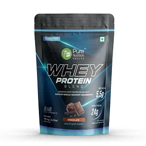 Pure Nutrition Sports Whey Protein Blend, With Whey Protein Isolate And Concentrate, For Muscle Building, Lean Muscle Building, 34 Grams Of Protein Per Scoop. (Chocolate)