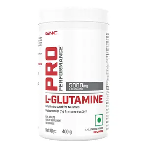 GNC Pro Performance L-Glutamine 5000 mg | Key Amino Acid For Faster Recovery | Boosts Immunity | Supports Intestinal Function | Lactose Free | Zero Gluten | Formulated in USA | Unflavoured