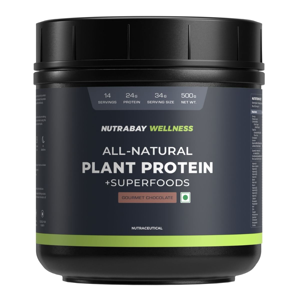 Nutrabay Wellness All Natural Plant Protein 24g Protein (Pea Protein
