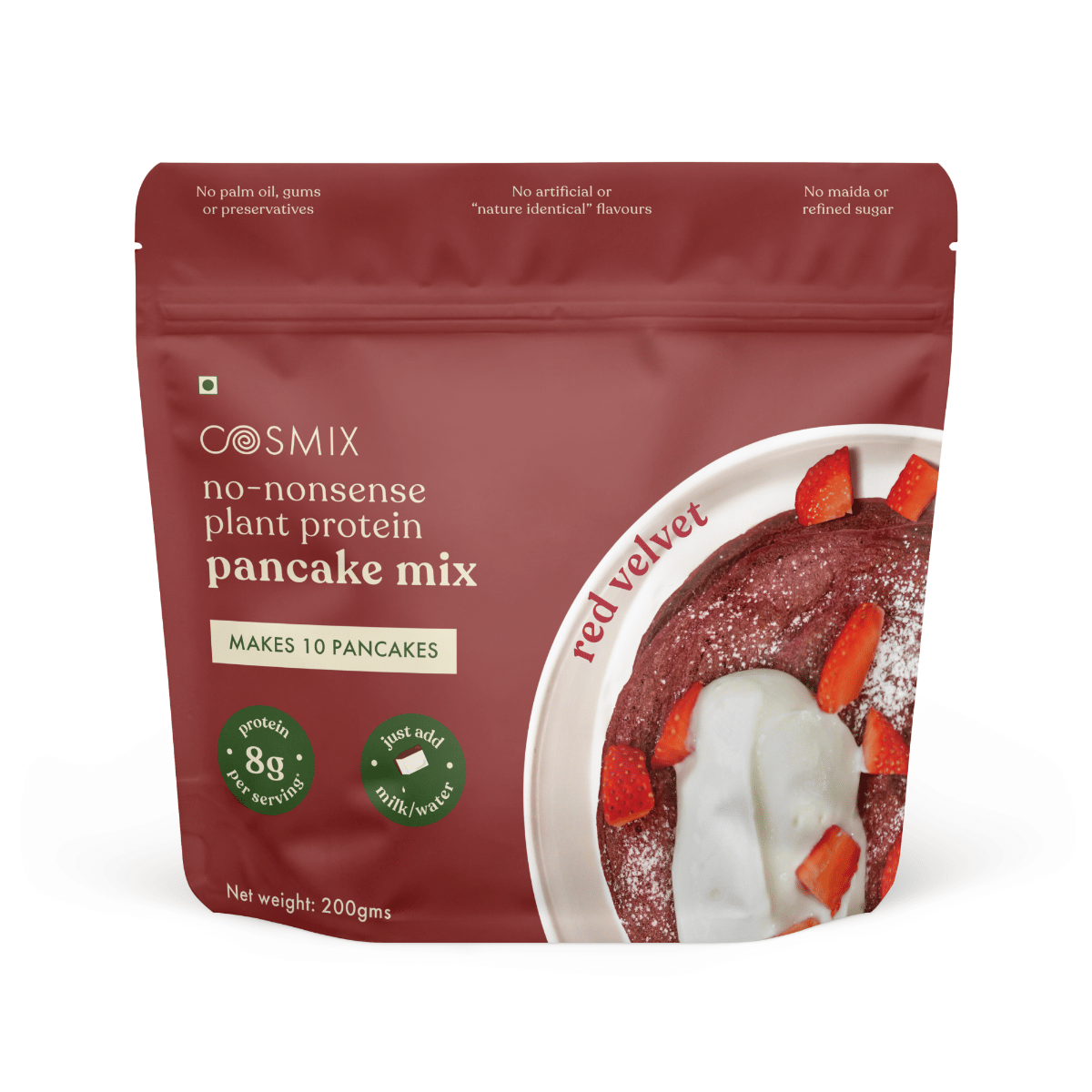 

Cosmix No-Nonsense Protein Pancake | 8g Protein/Serving | Instant Breakfast with Supergrain Blend (Oats, Jowar, Kodo, Little Millet) | Pancake Mix ...