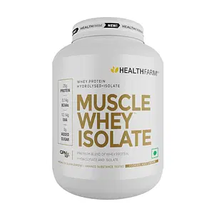 Healthfarm Muscle Whey Isolate Protein Powder, 100% Pure Isolate (2kg)