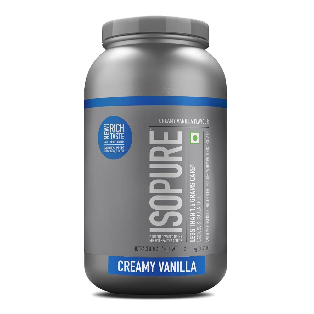 

Isopure 100% Whey Isolate Protein 4.40 lbs(2 kg) Creamy Vanilla, With Vitamins for Immune support, Lactose & Gluten-Free, Vegetarian protein for Me...