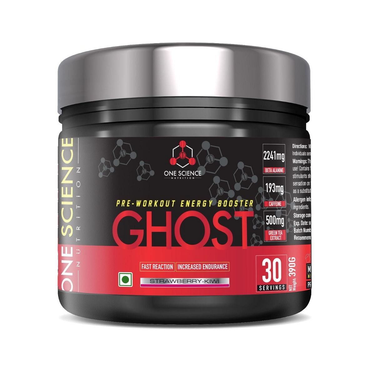 

One Science Nutrition (OSN) Ghost Pre-Workout with Vitamin C and Green Tea Extract for Lean Muscles Building | Next Generation Pre-workout Formulat...