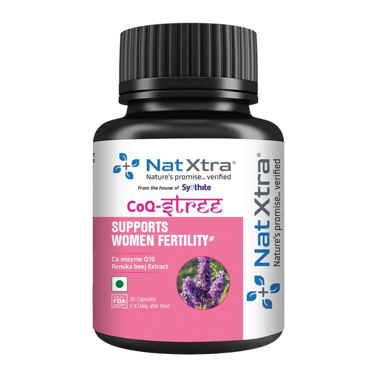 

Natxtra CoQ Stree | Fertility & Hormonal Balance for Women | Coenzyme Q10 & Natural Ingredients to Support Reproductive Health, Tackle PCOD & Promo...