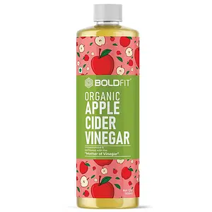 Boldfit Organic Apple Cider Vinegar with Mother Vinegar ACV Apple Cider Vinegar Organic Raw from Himalaya