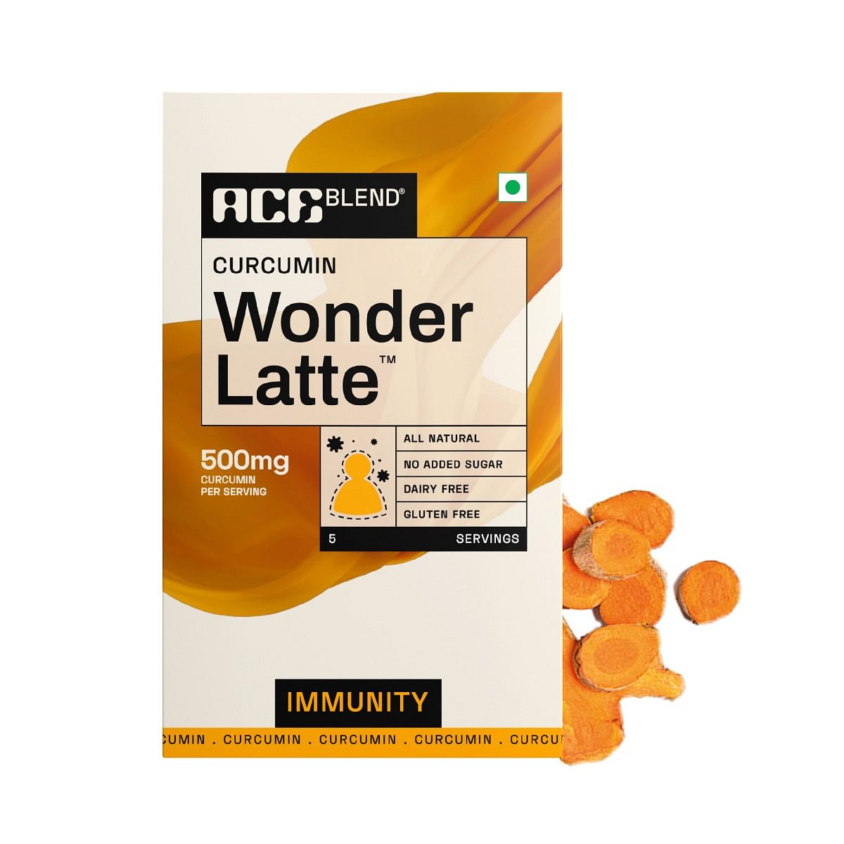 

Ace Blend Curcumin WONDER LATTE | 5 Serves | Turmeric Extract | MCT powder | Bio Piperine | 100% Natural Cinnamon Flavour | High Immunity | Anti in...