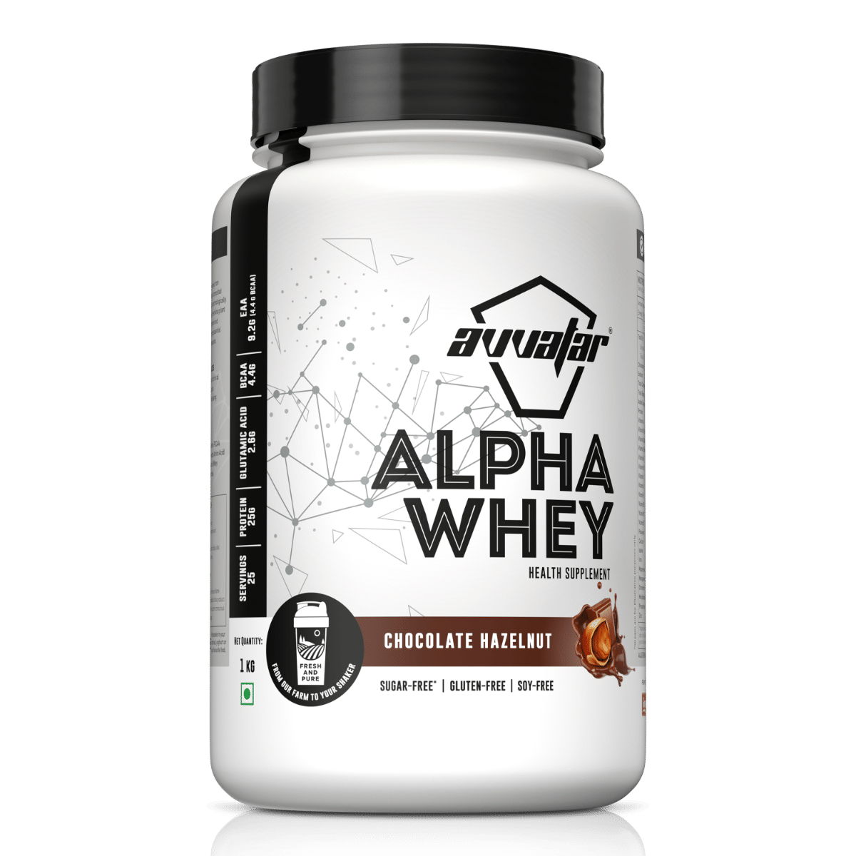 

Avvatar Alpha Whey | 1 Kg | Chocolate Hazelnut Flavour