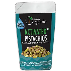 Honestly Organic Activated California Pistachios - Mildly Salted (100% Natural & Fresh, Long Soaked & Air Dried to Crunchy Perfection)