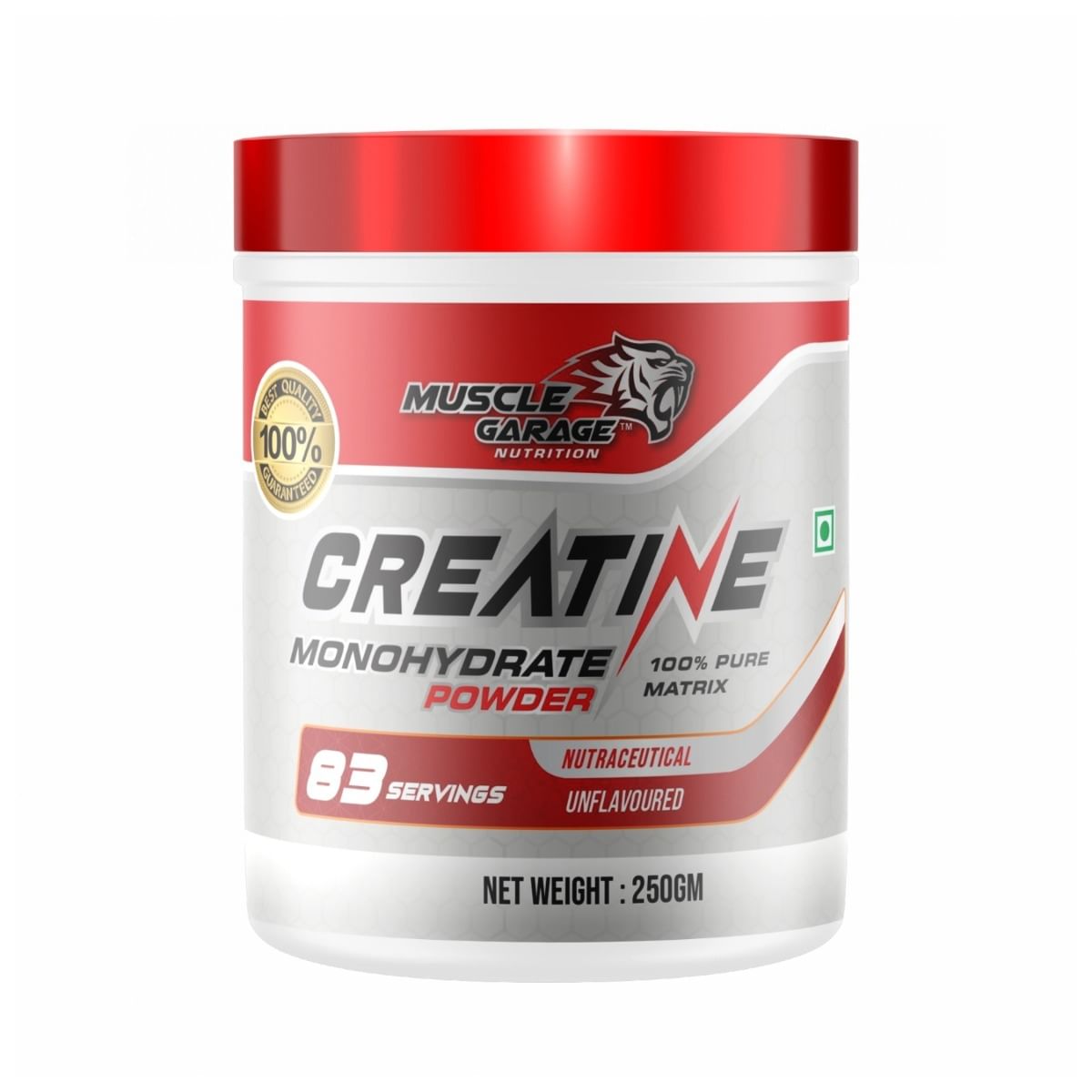 

Muscle Garage Creatine Pre-Workout| Pure Micronized Creatine Monohydrate Powder| Unflavoured | Boosts Strength, Power & Performance | Lab Tested 25...