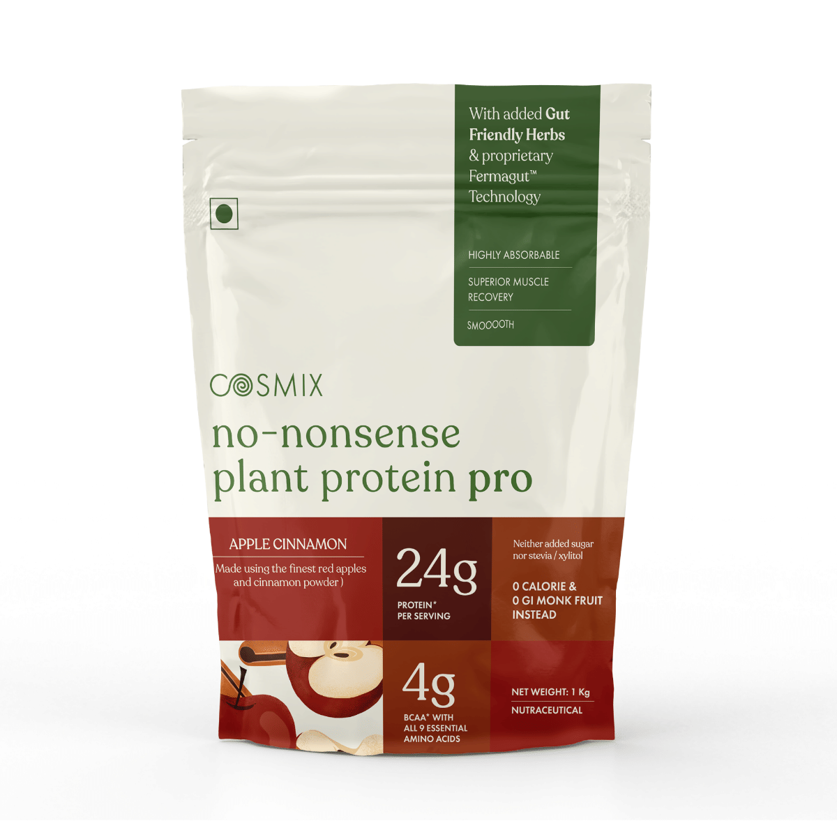 

Cosmix No-Nonsense Plant Protein Pro - Apple Cinnamon 1 Kg