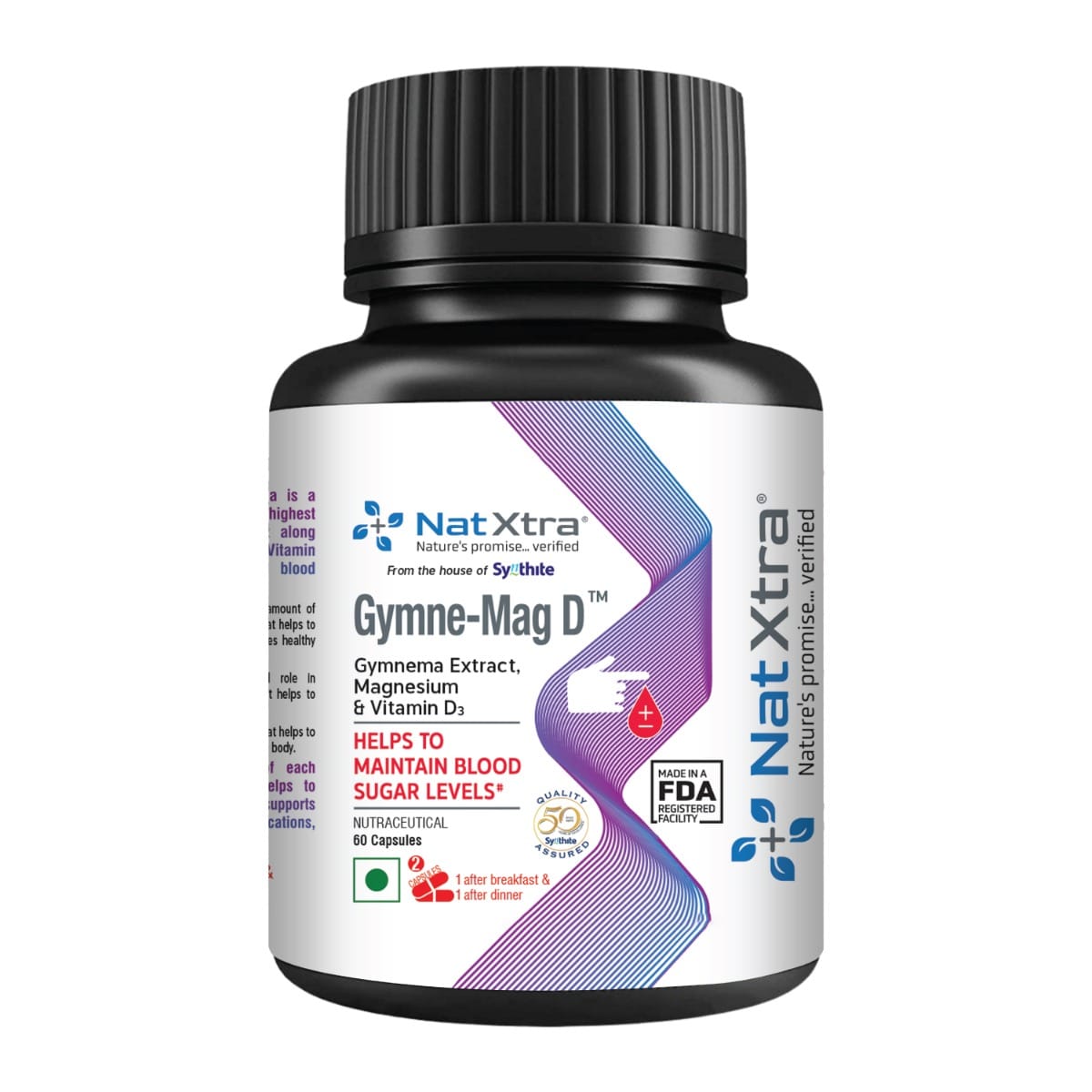 

Natxtra Gymne-Mag D | Natural Support for Managing Diabetes & Stabilizing Sugar Levels | Gymnema Sylvestre, Magnesium & Vitamin D3 | Helps Maintain...