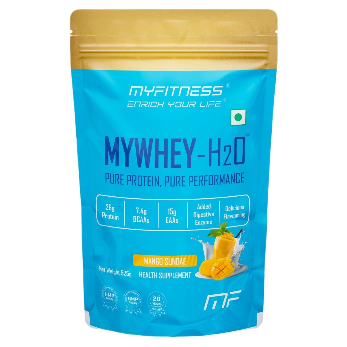 

MYFITNESS Mywhey-H2O 525G |Whey Protein Powder|26G Protein Per Serving | Added Digestive Enzyme|Delicious Flavouring |Pure Protein, Pure Performanc...