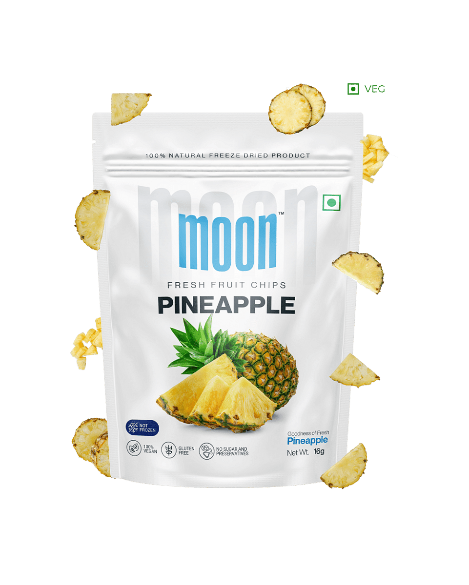 

Moon Freeze Dried Pineapple Chips | Healthy Pineapple Snack | 100% Natural, Vegan, No Preservatives, No Added Sugar | 16Gm | Moon-Fruit-Cubes | (16...