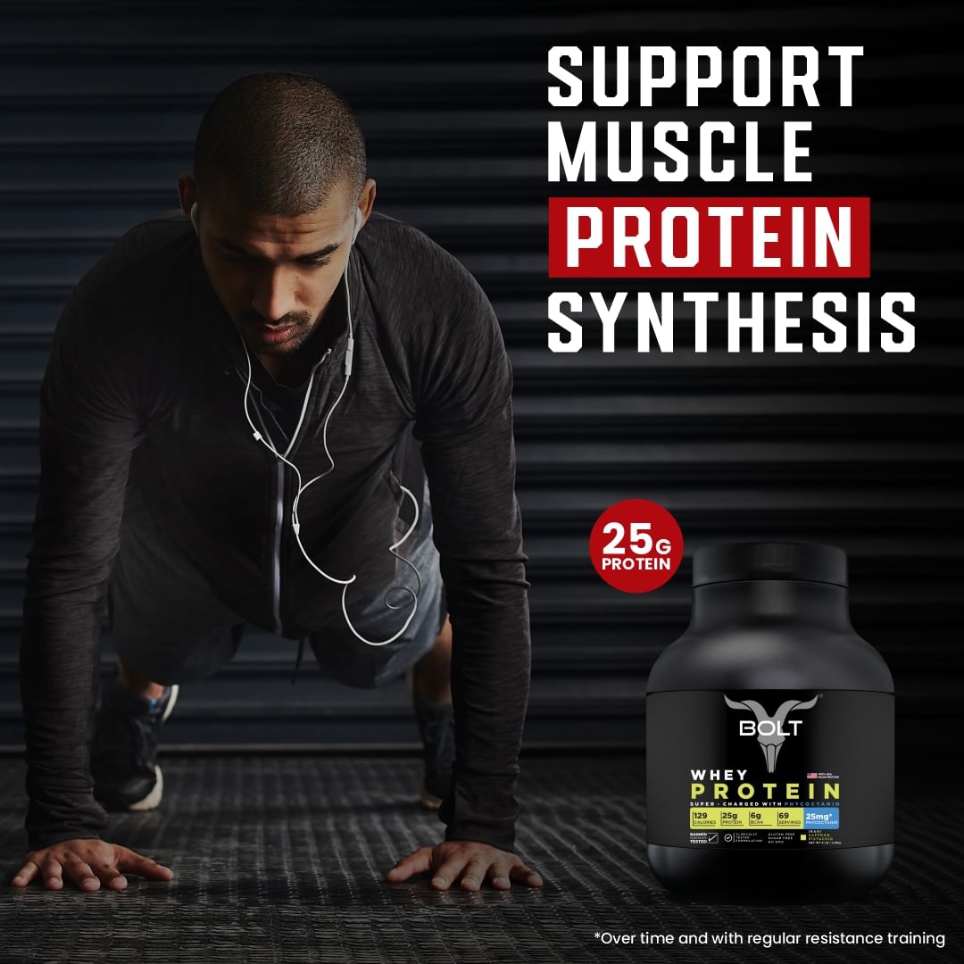 Bolt Whey Protein 2.26kg Saffron Pistachio 69 Servings 25g