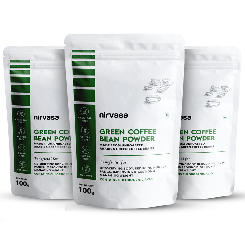 

Nirvasa Green Coffee Bean Powder 100g (Pack of 3)