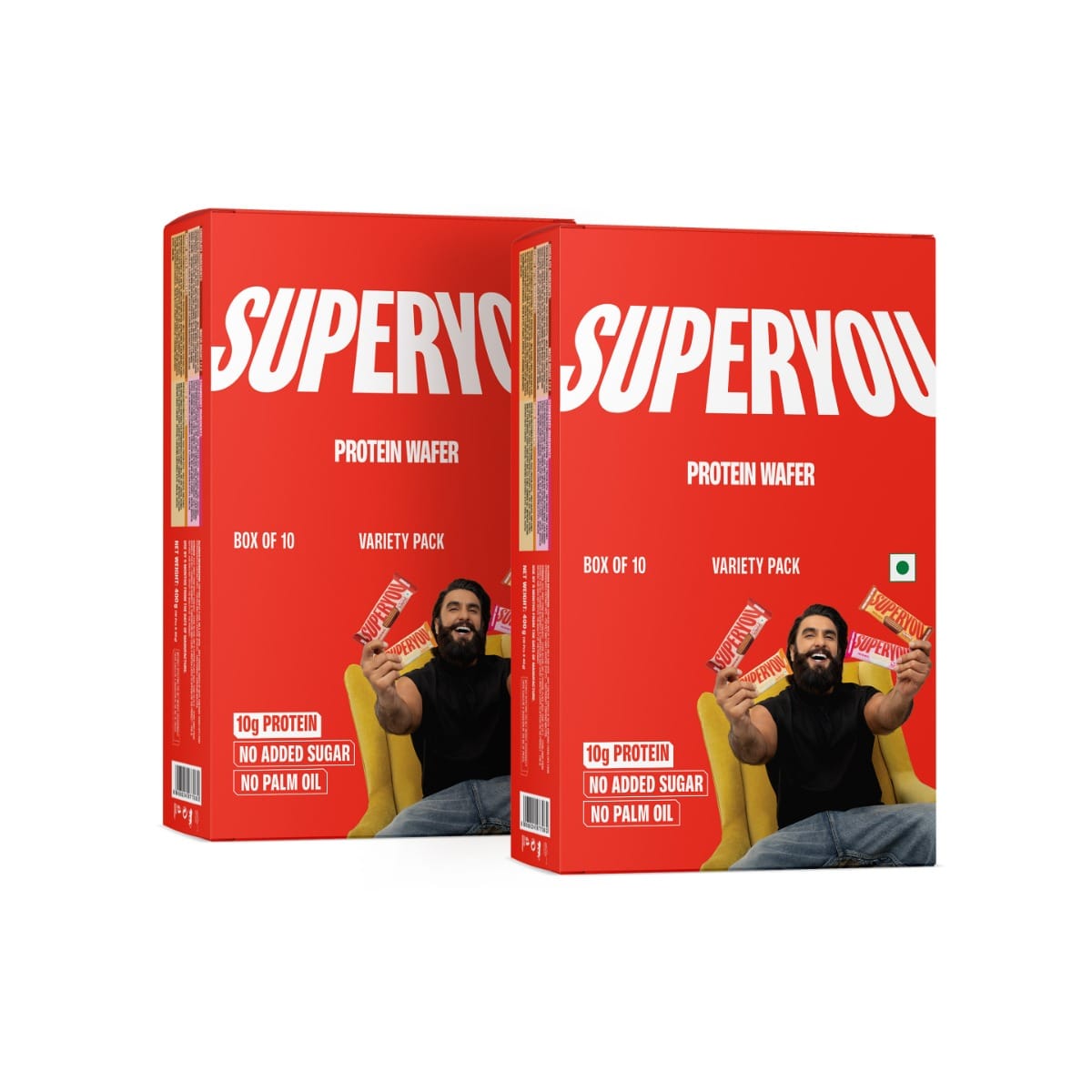 SuperYou Protein Wafer Bars | 10g Protein, 3g Fiber, Zero Added Sugar, Crunchy Wafer Snack, Vegetarian Energy Bars-image-19