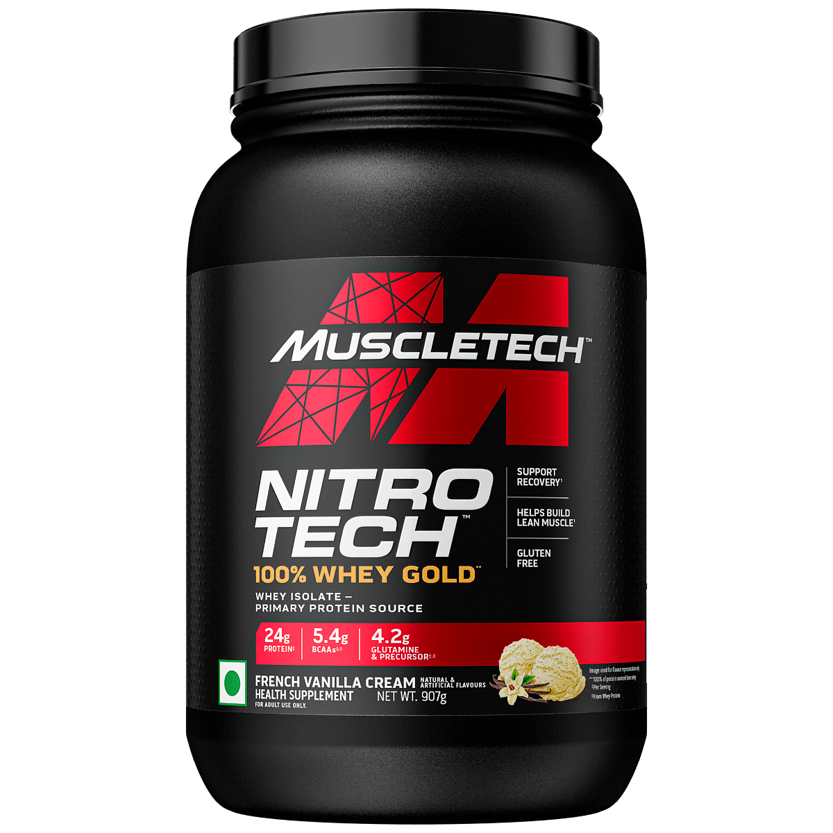 Muscletech Nitrotech 100% Whey Gold | 58 Serving | 24g Protein | French Vanilla Cream Flavour | Recovery | Lean Muscle-picture-11