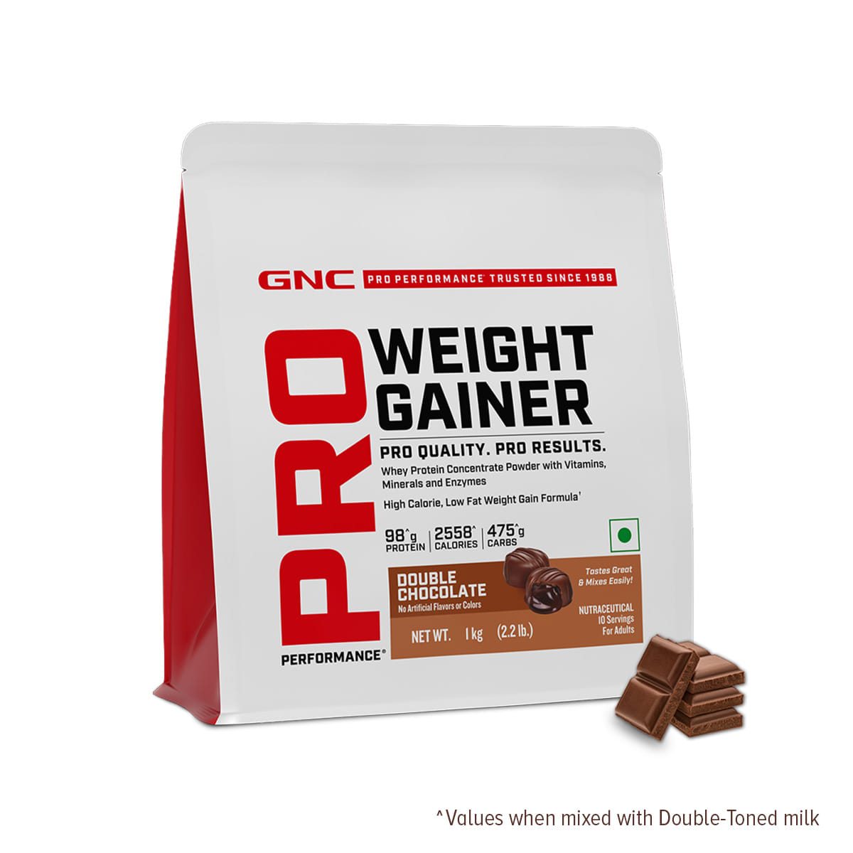 

GNC Pro Performance Weight Gainer | Healthy Body Gains | Faster Muscle Recovery | No Added Sugar | Chocolate | 1 Kg