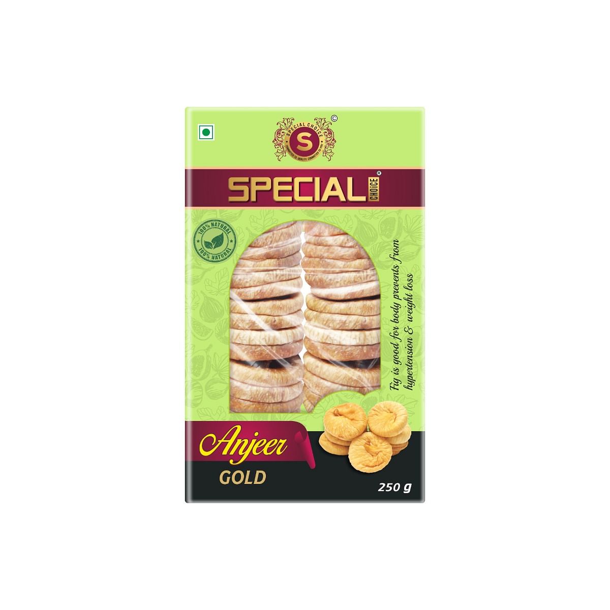 

Special Choice Anjeer (Dry Figs) Gold Vacuum Pack 250g x 2