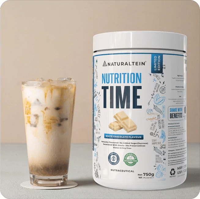 

NATURALTEIN Nutrition Time White Chocolate Flavour - 750 gms